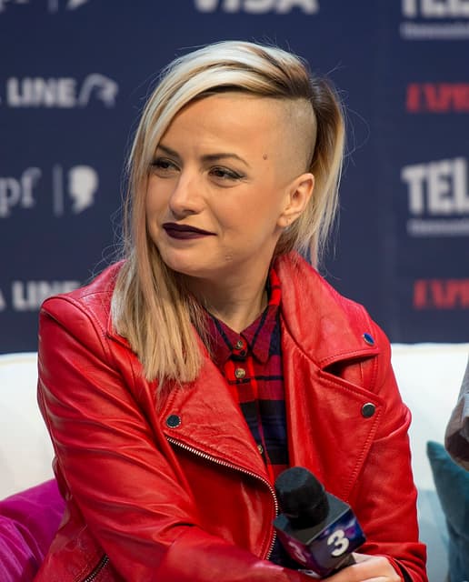 Poli Genova at a Eurovision 2016 meet and greet
