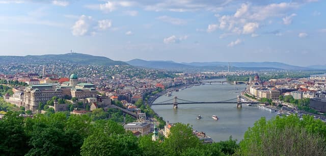 Budapest and the Danube from Gellért Hill